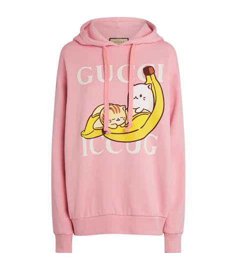 gucci hoodies pink|Gucci trim tan hoodie sweatshirt.